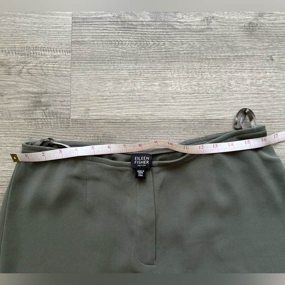 Eileen Fisher Washable Silk Georgette
Crepe Wide Leg Pants  Sz M petite Elastic - Picture 3 of 8